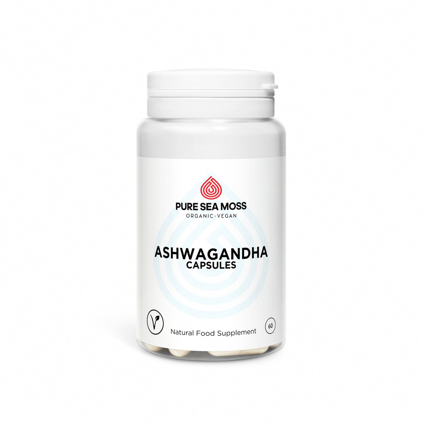 Ashwagandha root extract capsules – natural adaptogen for energy & focus