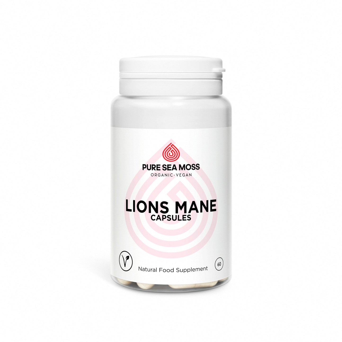 Organic Lion’s Mane capsules – 850mg vegan supplement by Pure Sea Moss UK