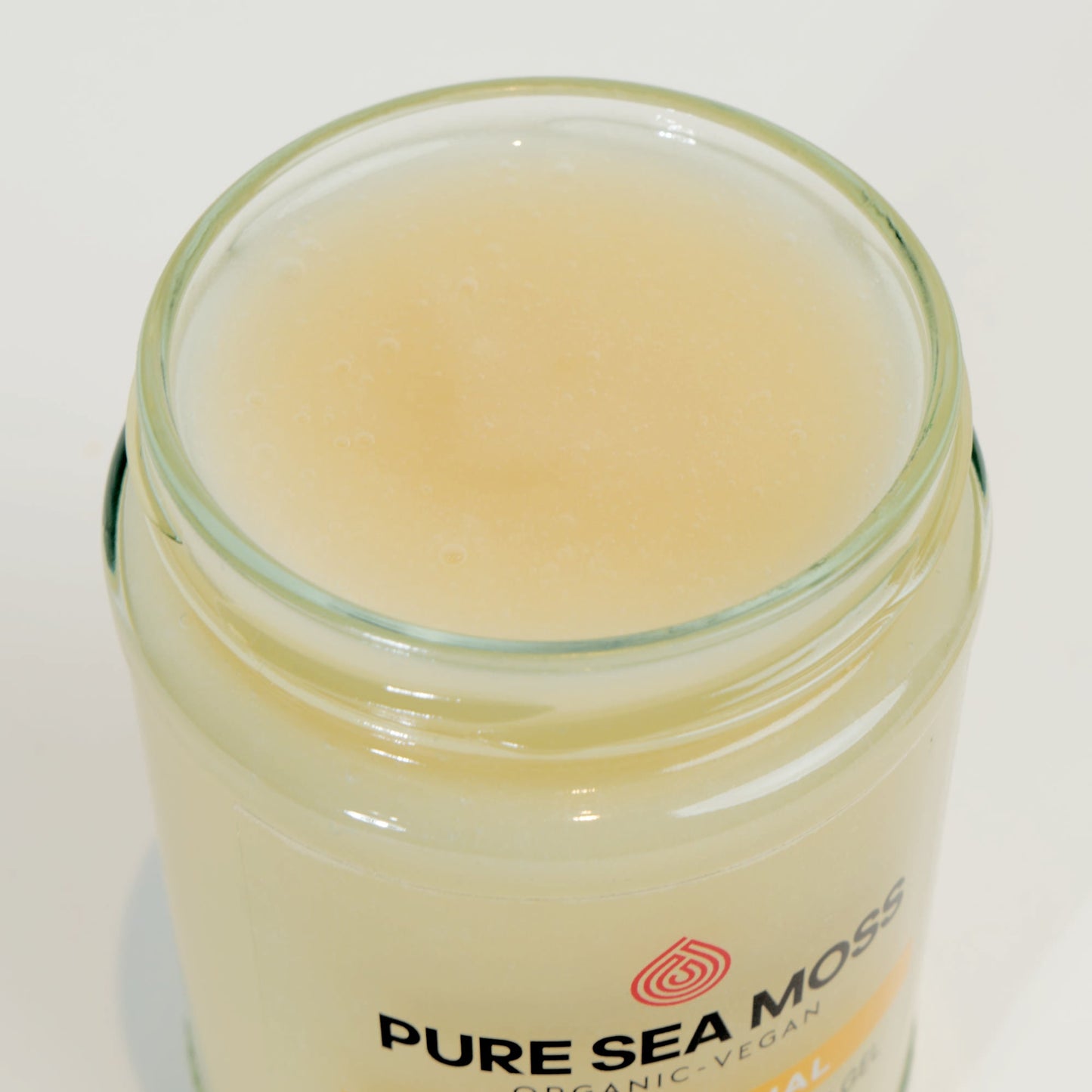 Close-up of natural sea moss gel texture – 100% wildcrafted By Pure Sea Moss UK