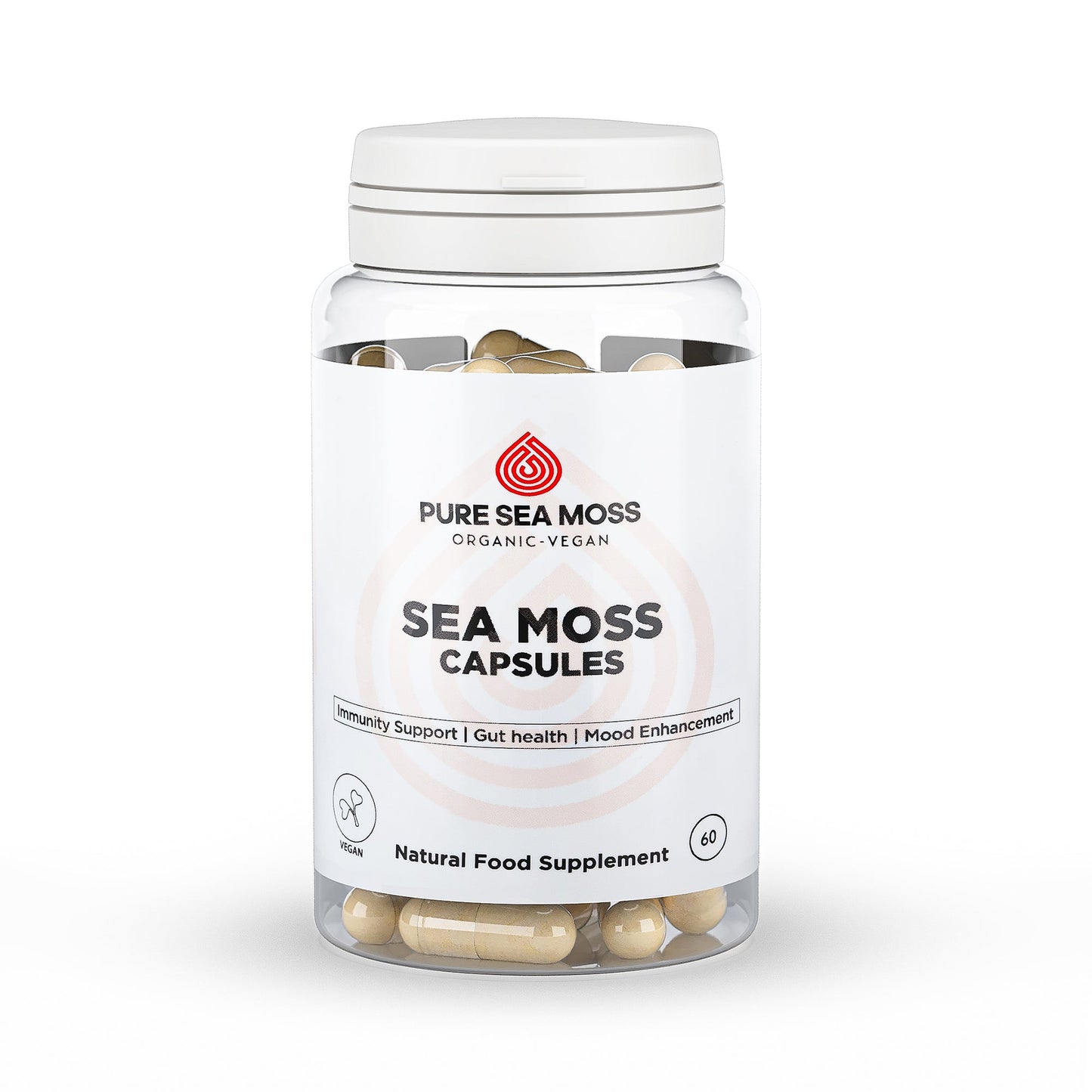 Sea Moss Capsules - Wildcrafted organic capsules from Pure Sea Moss UK