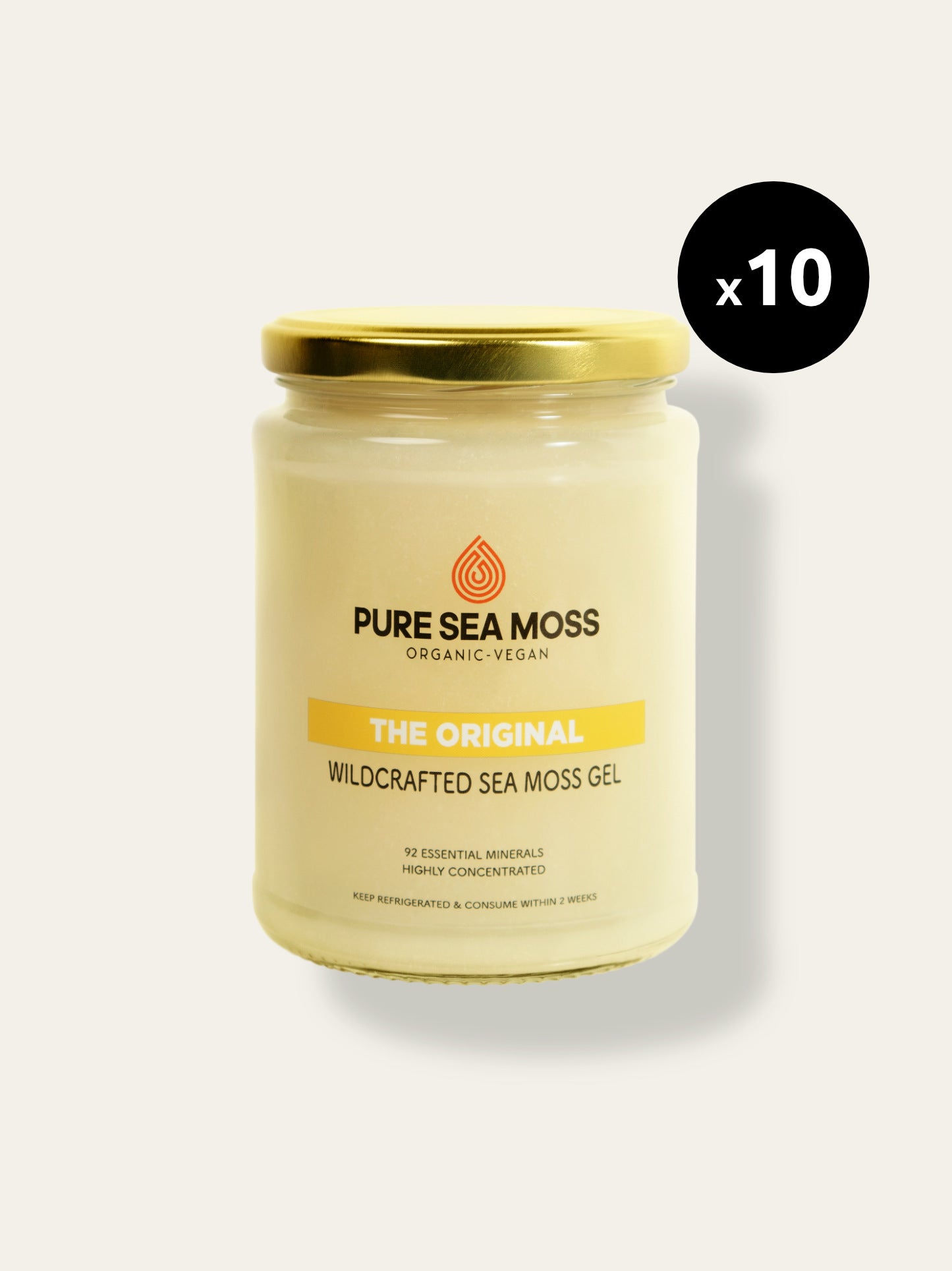 Wholesale sea moss Jars x 1o - The Original seamoss gels by pure sea moss uk