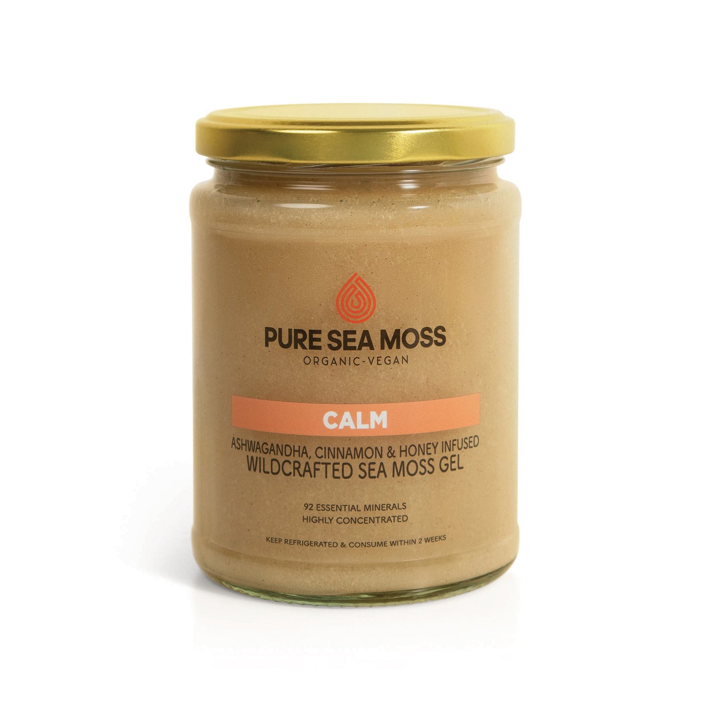 Calm - Ashwagandha, Cinnamon & Raw Honey Sea Moss Gel sea moss gel Pure Sea Moss UK Pureseamossuk