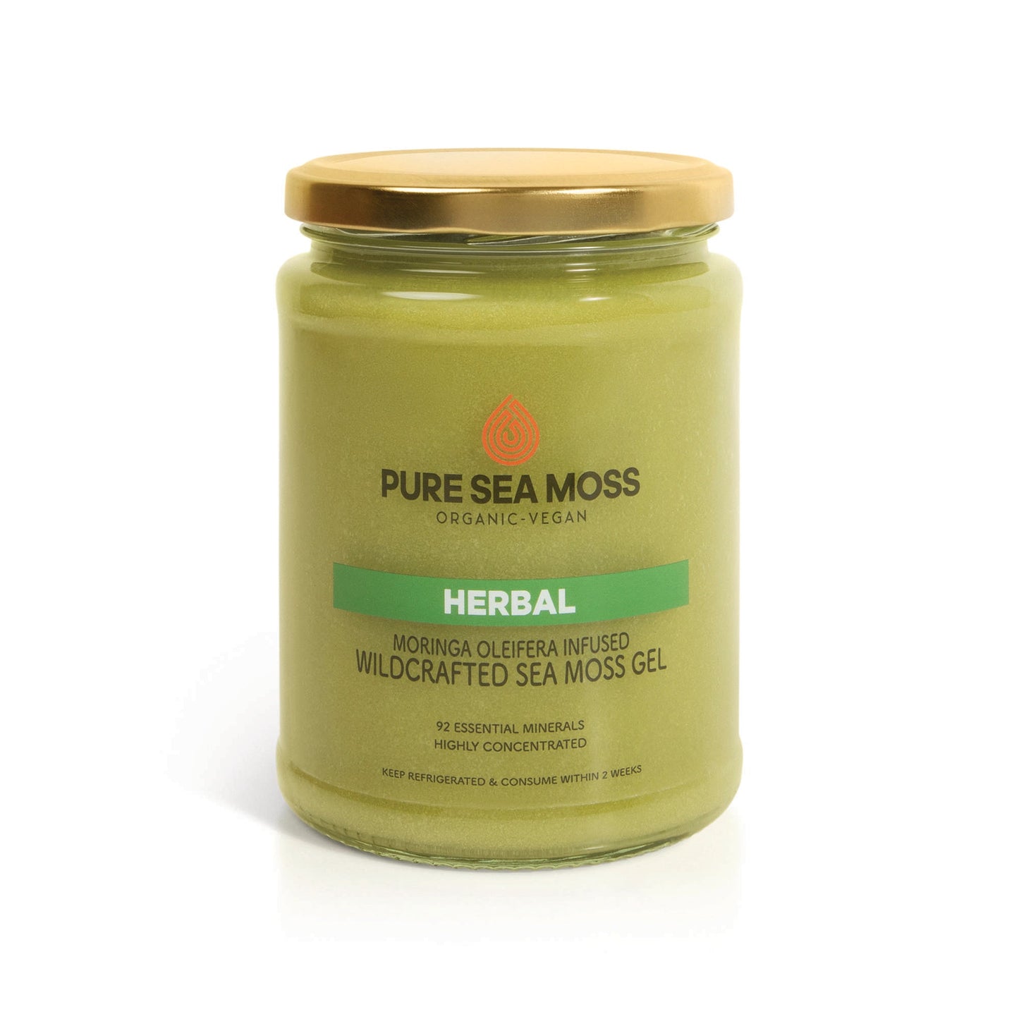 Herbal Moringa Infused Sea Moss Gel By Pure Sea Moss Uk