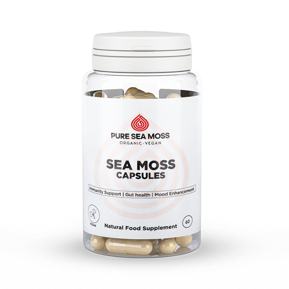 wildcrafted seamoss capsules from Pure Sea Moss UK 