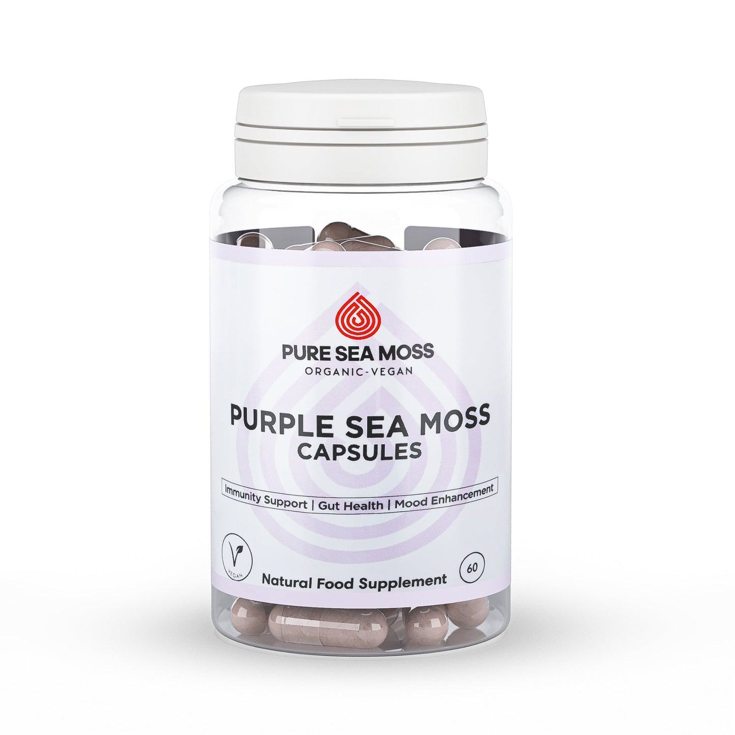 Purple Sea Moss Capsules By Pure Sea Moss UK