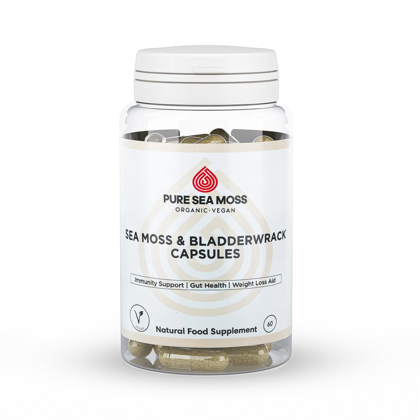 sea moss and bladderwrack capsules, seamoss uk