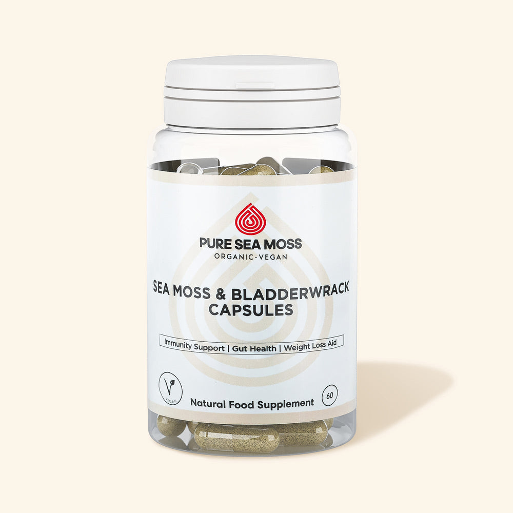 Sea moss and bladderwrack capsules by pure sea moss uk